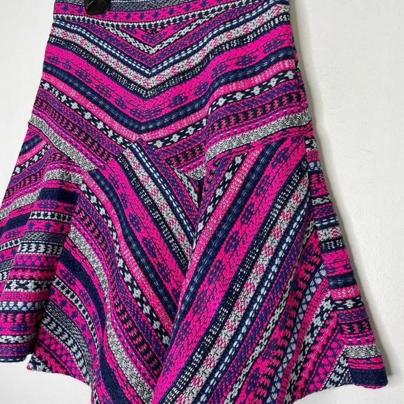 Pink and Blue Patterned Women's Skirt - Picture 2 of 9